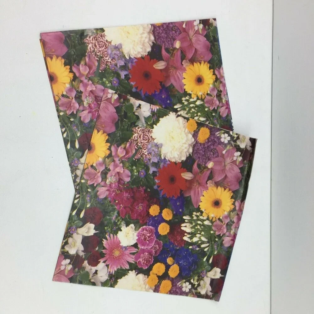 All Occasions Floral Double Wedding Ring Quilt Party Printed Gift Wrapping Paper